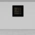 16 Golden dots over black glass
