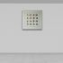 16 Golden dots over white glass